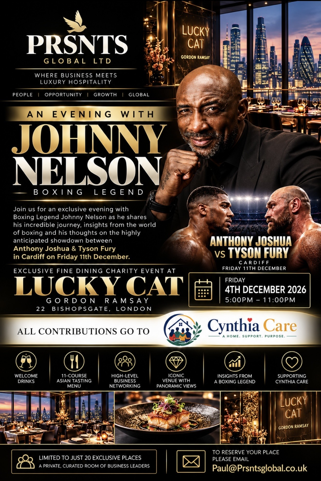 Johnny Nelson MBE Lucky Cat Restaurant London